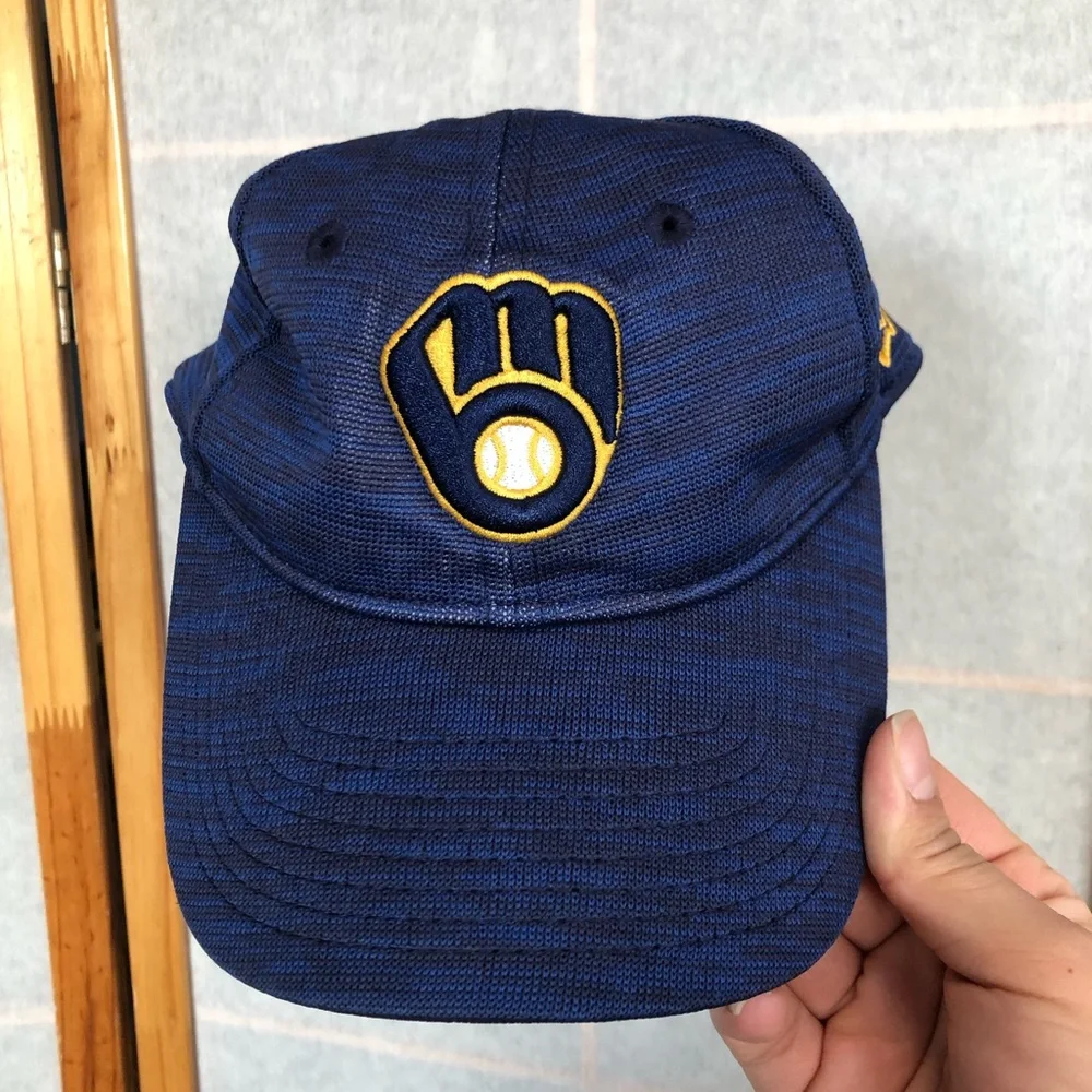 Women's New Era Milwaukee Brewers Baseball Cap Adjustable Hat MLB Heather Blue
